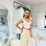 Corset beige ajustable con lazos laterales y copas reales nude