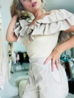 Body nude con arandela en popelina – elegante, fresco y atempora - Imagen 2