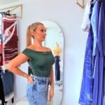 Jean con brillos tiro alto — corte recto y efecto glam moderno