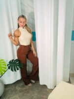 Pantalón Noches de Viena — semi-stretch, bota recta y estilo atemporal tallas 6 y 8