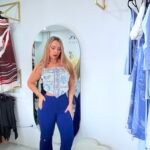 Pantalón Río Dall·E azul rey — tiro alto, elástico y con bolsillos