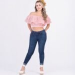Blusa en arandelas puedes ajustar el largo más corta o más larga