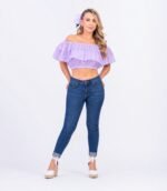 Blusa en arandelas puedes ajustar el largo más corta o más larga - Imagen 3