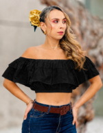 Blusa en arandelas puedes ajustar el largo más corta o más larga - Imagen 4