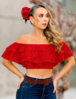 Blusa en arandelas puedes ajustar el largo más corta o más larga - Imagen 5
