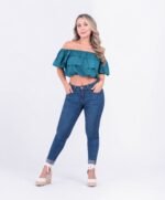 Blusa en arandelas puedes ajustar el largo más corta o más larga - Imagen 2
