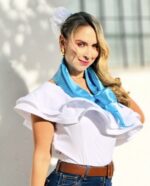 Blusa arandela tela tafetán tallas s m l - Imagen 5