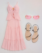 Set falda larga color rodado tallas s m l xl - Imagen 2