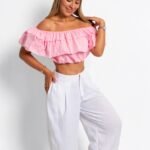 Pantalo blanco talla m con ajuste a ladino o suelto