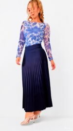 Falda, plisada, talla única tela Stretch - Imagen 2