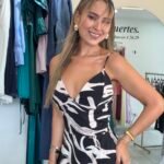 Vestido largo estampado