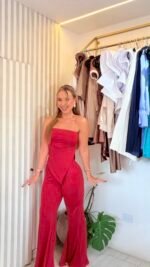 Ser de pantalón y blusa tela elástica