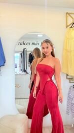 Ser de pantalón y blusa tela elástica - Imagen 3