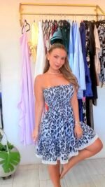 Vestido animal print ajustable y enresortado - Imagen 2
