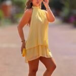 Vestido amarillo talla única