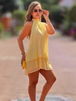Vestido amarillo talla única