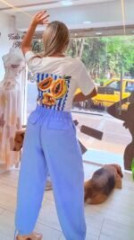 Pantalón de la fresca, talla M, con botas ajustable para que quede o recogida o suelta